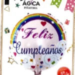 GLOBO DECORATIVO FELIZ CUMPLEAÑOS ARCOIRIS