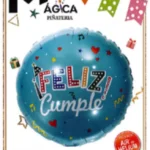 GLOBO DECORATIVO FELIZ CUMPLEAÑOS AZUL CLARO