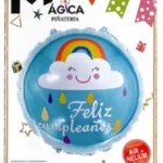 GLOBO DECORATIVO FELIZ CUMPLEAÑOS NUBE ARCOIRIS
