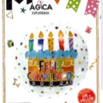 GLOBO DECORATIVO FELIZ CUMPLEAÑOS PASTEL