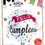 GLOBO DECORATIVO FELIZ CUMPLEAÑOS SERPENTINA