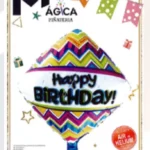 GLOBO DECORATIVO HAPPY BIRTHDAY DIAMANTE