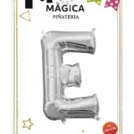 CY-EP//Globo Metálico Letra “E” Plateada