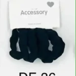 DF-36//Coleros Elásticos para Cabello – Color Negro Clásico