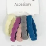 DF-39//Coleros Elásticos para Cabello con Diseño Ondulado – Set Multicolor