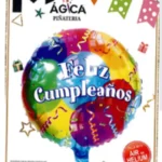 Globo Metálico Redondo “Feliz Cumpleaños” Multicolor 18”