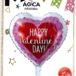 Globo Metálico Corazón “Happy Valentine Day” Clásico 18”