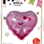 Globo Metálico Corazón “Te Quiero Mucho” Rosa 18”