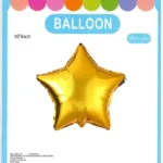 CY-3D//Globo Metálico Figura Estrella Dorada 10”