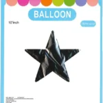 CY-3P//Globo Metálico Figura Estrella Plateada 10”