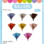 Globo Metálico Figura Pirámide (Colores Surtidos)