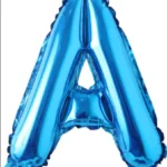 CY-AAZ//Globo Letra “A” Azul Metalizado Royal