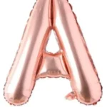 CY-ADR//Globo Letra “A” Oro Rosa Metalizado Rose Gold Shine 16"