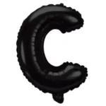 CY-CN// Globo Letra “C” Negra Metalizada 16"