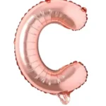 CY-CDR//Globo Letra “C” Oro Rosa Metalizada