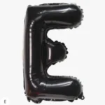 CY-EN// Globo Letra “E” Negra Metalizada