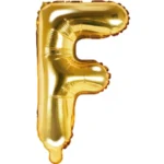 CY-FD//Globo Letra “F” Dorada Metalizada