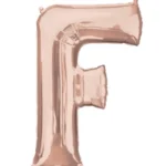 CY-FDR//Globo Letra “F” Oro Rosa Metalizada