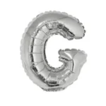 CY-GP//Globo Letra “G” Plateada Metalizada