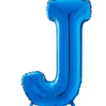 CY-JAZ//Globo Letra “J” Azul Metalizada