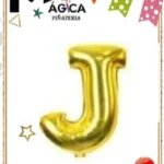 CY-JD//Globo Letra “J” Dorada Metalizada