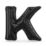 32-KN//Globo Letra “K” Negra Metalizada