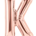 CY-KDR//Globo Letra “K” Oro Rosa Metalizada