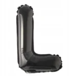 CY-LN//Globo Letra “L” Negra Metalizada