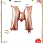 32-MDR//Globo Letra “M” Oro Rosa Metalizada