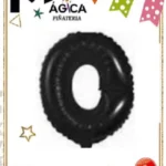 CY-ON//Globo Foil Letra “O” Negra