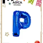 CY-PAZ//Globo Foil Letra “P” Azul