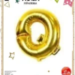 32-QD//Globo Foil Letra “Q” Dorado
