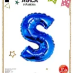 CY-SAZ//Globo Foil Letra “S” Azul