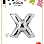 CY-XP//Globo Letra “X” Plateada