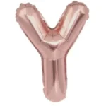 CY-YDR//Globo Letra “Y” Oro Rosa