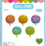 Globo Redondo Metalizado Multicolor Fantasy Shine