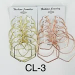 CL-3//Aretes tipo argolla geométrica