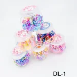 DL-1//Ligas elásticas para cabello en frasco