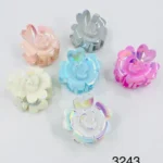 3243//Broche para cabello diseño flor tornasol