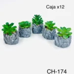 CH-174//MINI FLORES DECORATIVAS EN MACETA