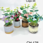 CH-176//Matera Decorativa con Flor