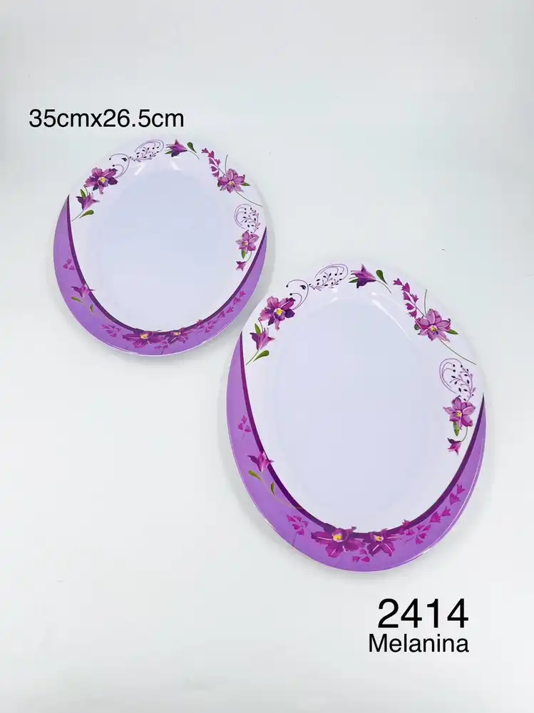 2414//🍽️ PLATO OVALADO DE MELAMINA 35CM