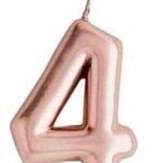 VE-4OR//VELA NUMERO 4 ORO ROSA