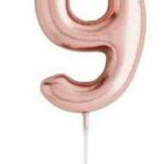 VE-9OR//VELA NUMERO 9 ORO ROSA