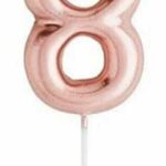 VE-8OR//VELA NUMERO 8 ORO ROSA