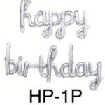 HP-1P//GLOBO HAPPY BIRTHDAY PLATEADO